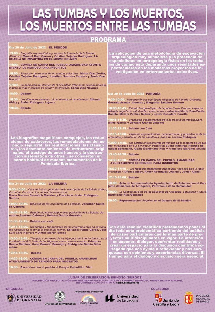 REUNION CIENTIFICA: "LAS TUMBAS Y LOS MUERTOS, LOS MUERTOS ENTRE LAS TUMBAS"